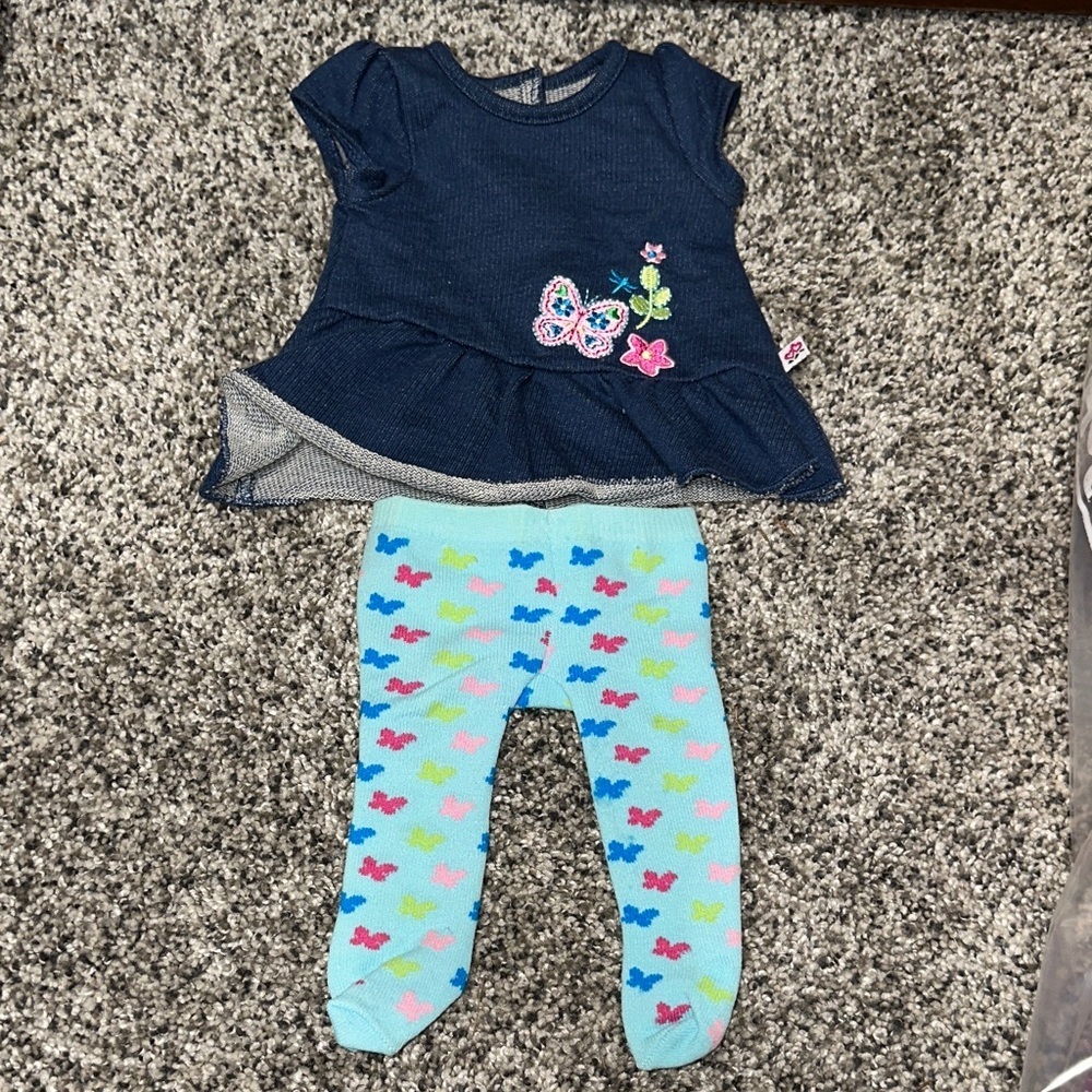 Adorable Female Twin Doll 2 pc Dress Set - Picture 2 of 15